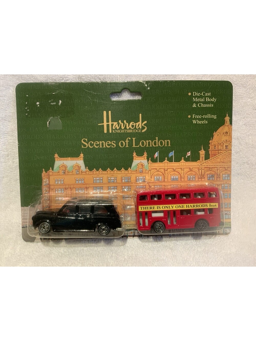 Harrods of Knightsbridge ‘Scenes of London’ Double Decker Bus/Taxi Toy Models